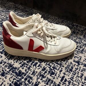 Veja Women's Sneakers in White and Red